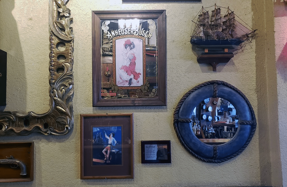 Artifacts & Artwork on the Wall at Gaspar's Grotto in Tampa, FL